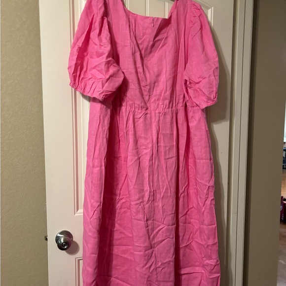 ELOQUII Twist Bodice Puff Sleeve Dress - Picture 10 of 10